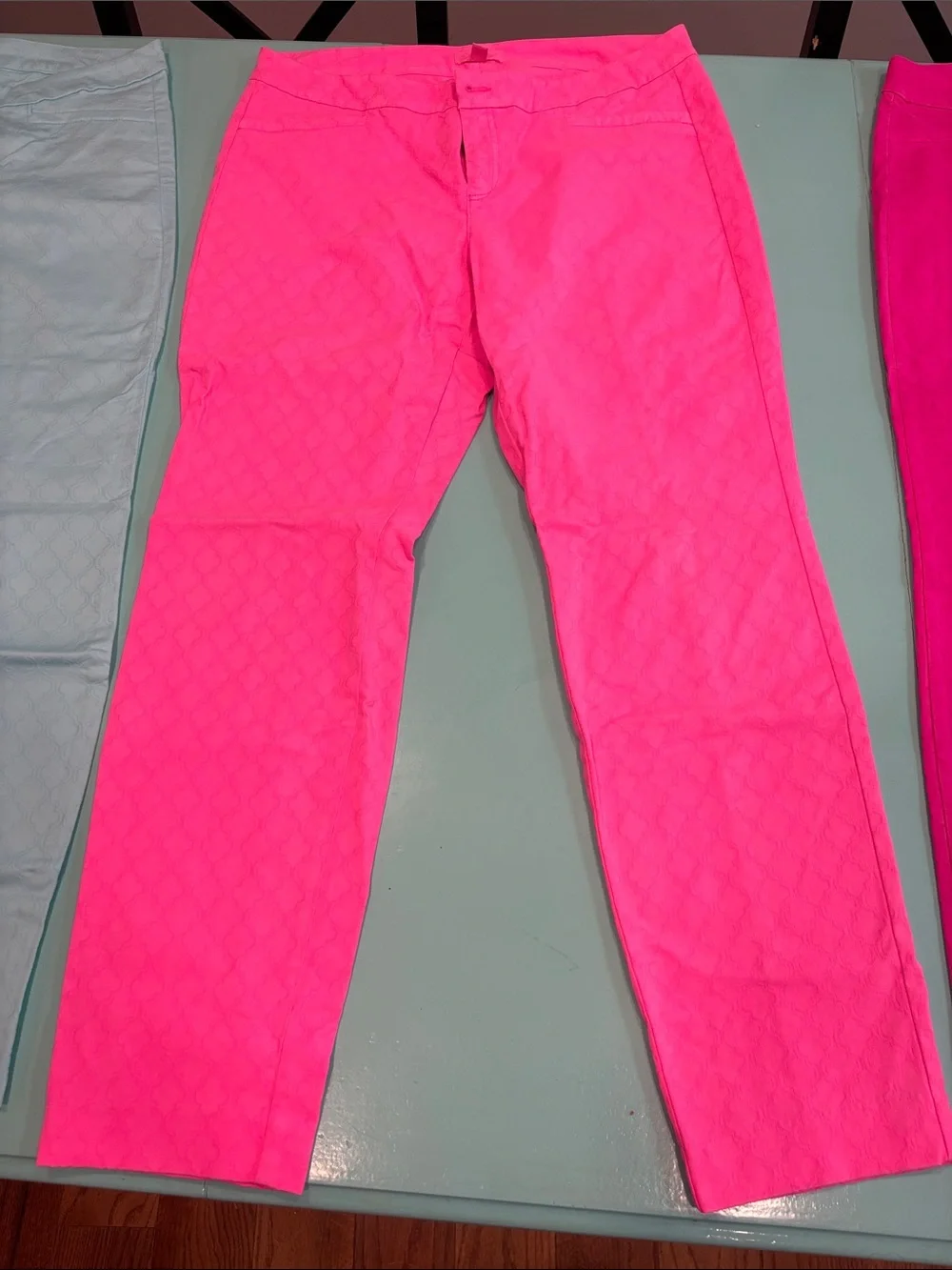 Lilly Pulitzer Kelly Pants Lot of 3 - Light Aqua, hot pink, fuchsia - Picture 6 of 10